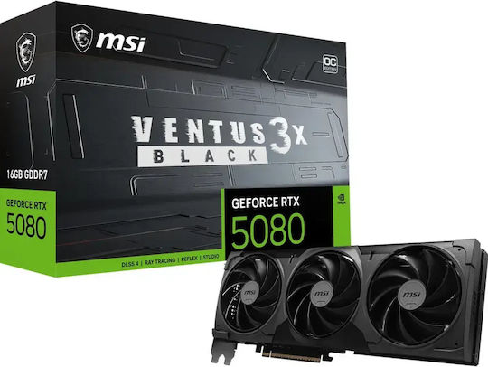 MSI GeForce RTX 5080 16GB GDDR7 VENTUS 3X OC Κάρτα Γραφικών