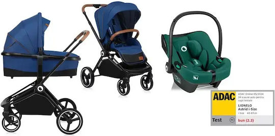 Lionelo Mika Reversible 2 in 1 Baby Stroller Suitable for Newborn Blue