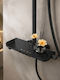 Shower Shelf Soap Cup Holder Black