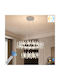 Keskor Adjustable Silver LED Ceiling Light with Crystals
