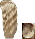 Haarverlängerung mit Clip mit Menschliche Haare in Licht Blond Farbe 10cm Topper Tüll