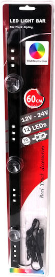 Bară luminoasă LED de 60 cm 45 LED-uri 12V 24V Multicolor RGB