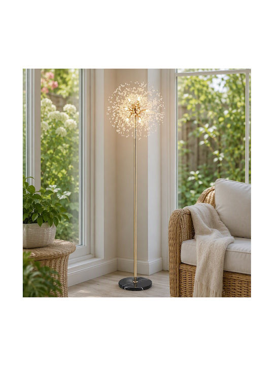 Floor Lamp H164xW27cm with Lamp Bulb Base for G9 Gold