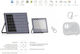 Fos me Στεγανός Ηλιακός Προβολέας LED 100W Θερμό Λευκό 3000K με Τηλεχειριστήριο IP65