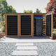 Wooden Waste Bin 4x240L Black