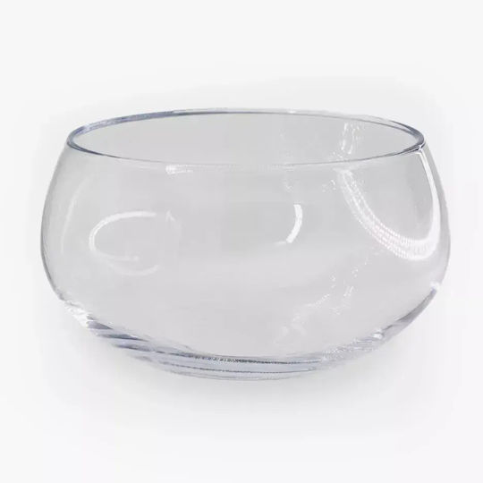 Duka Bol Decorativ Din Sticlă Transparent 20x20cm
