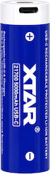 XTAR 21700 5000mAh 3.6V XTAR 21700 5000mAh 3.6V