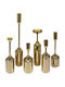 Marhome Set Metal Candle Holders in Gold Colour 7x28cm 6 Pieces