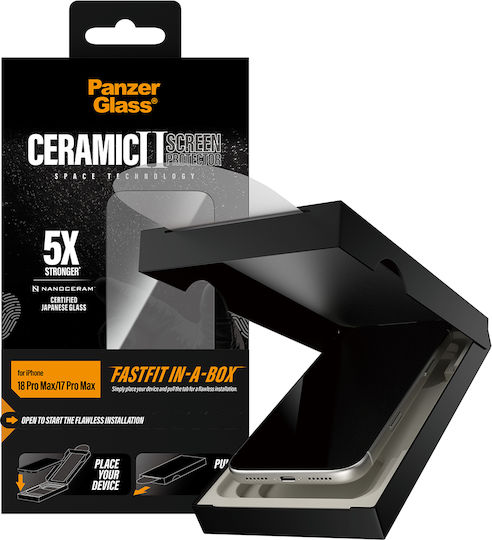 Panzerglass Ceramic Screen Protector Apple Iphone 18 Pro Max 17 Pro Max W Fastfit In-a-box