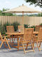Garten- und Outdoor-Möbelset 8 Stück Vidaxl mit Sonnenschirmhalter