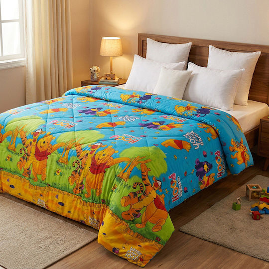 Детско Завивка Еднолицева Winnie The Pooh 160x210см Детско Завивка Еднолицева Winnie The Pooh 160x210см
