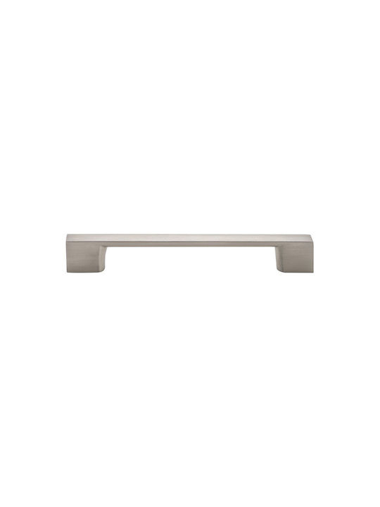 Viometale Möbelgriff aus Metall Nickel Matt mit Lochabständen 224mm 05.90-224.59
