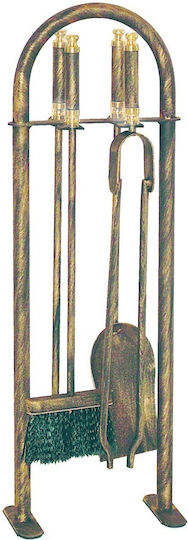 Metallotechniki Kaminwerkzeug-Set mit Bronze-Kaminbesteck-Set