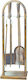 Metallotechniki Kaminwerkzeug-Set mit Bronze-Kaminbesteck-Set