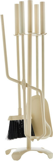 Zogometal Zogometal Fireplace Tool Set with Stand Holder Set Ivory