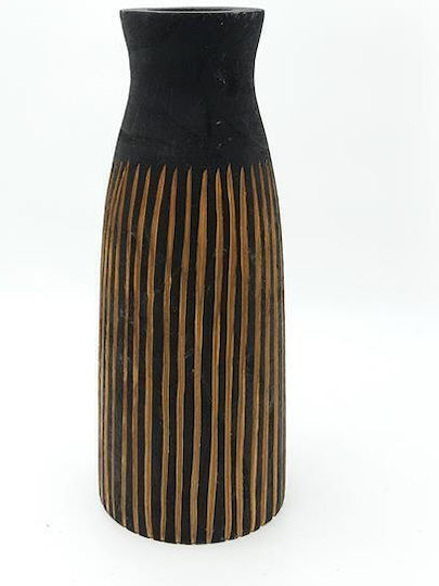 Eurolamp Eurolamp Dekorative Vase Hölzernes Schwarze 14xH37cm