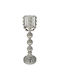 Marhome Dekorative Vase Glas Silber Y47cm
