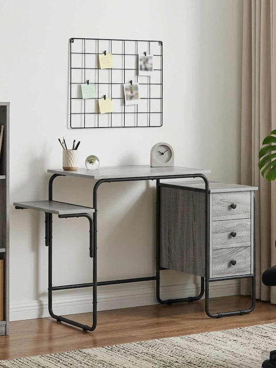 Birou Secretar din Lemn Gri Sonoma 120x50x75cm