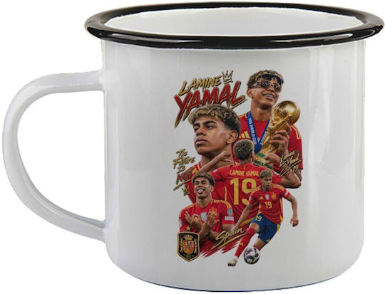 Koupakoupa Lamine Yamal Enamel Mug Black 360ml