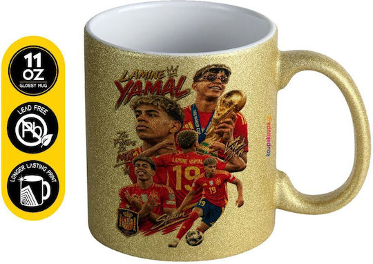 Koupakoupa Lamine Yamal Ceramic Mug Gold 330ml