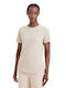 Colette Γυναικείο Crop T-shirt Μπεζ