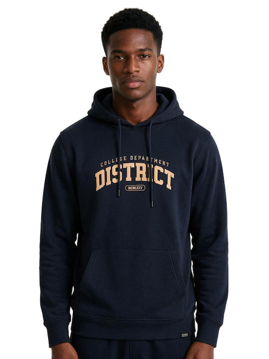 District75 Blue Hoodie Sweatshirt