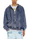 Hooded Cardigan Blue