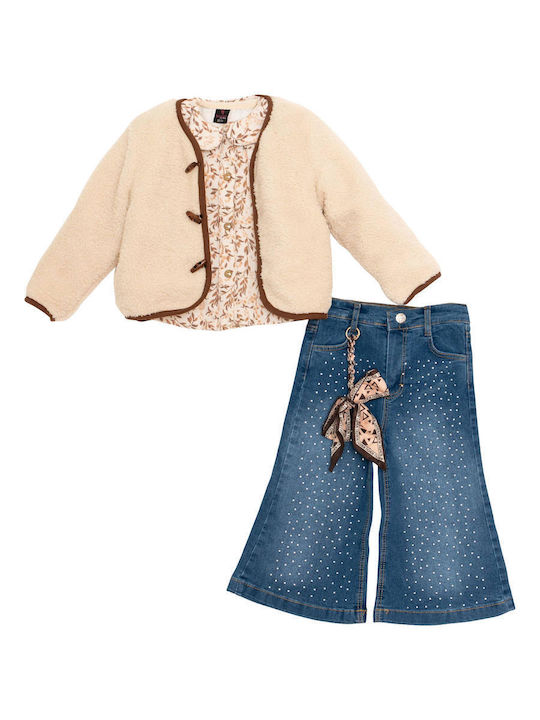 Restart Set De Îmbrăcăminte Pentru Copii Cu Pantaloni 3 Bucăți Bej Restart Set De Îmbrăcăminte Pentru Copii Cu Pantaloni 3 Bucăți Bej