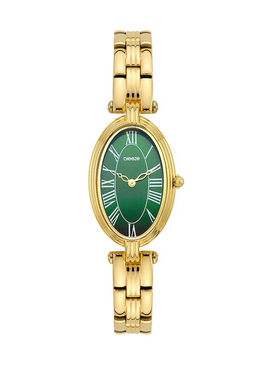 Breeze Women's Battery Watch with Gold Steel Br...