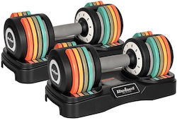 Rebel Set de gantere Active 2x 10kg Reglabili cu Stand Rebel Set de gantere Active 2x 10kg Reglabili cu Stand
