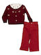 Kids Burgundy Sweatpants Set 3 Pieces
