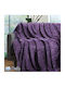 Samtige Decke Übergröße 220x240cm Lila