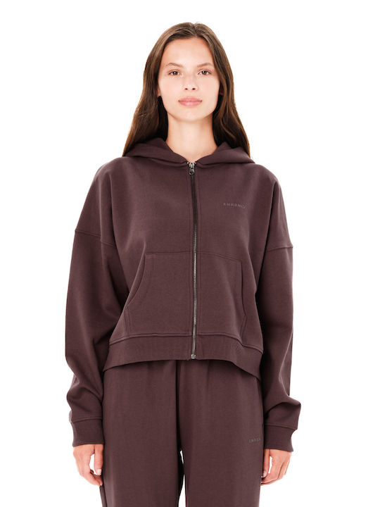 Emerson Cropped Women's Hooded Sweatshirt Purple