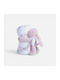 Nef-Nef Homeware Baby Blanket Swaddling & Cradle Bunny Boo Fleece White 75x100cm
