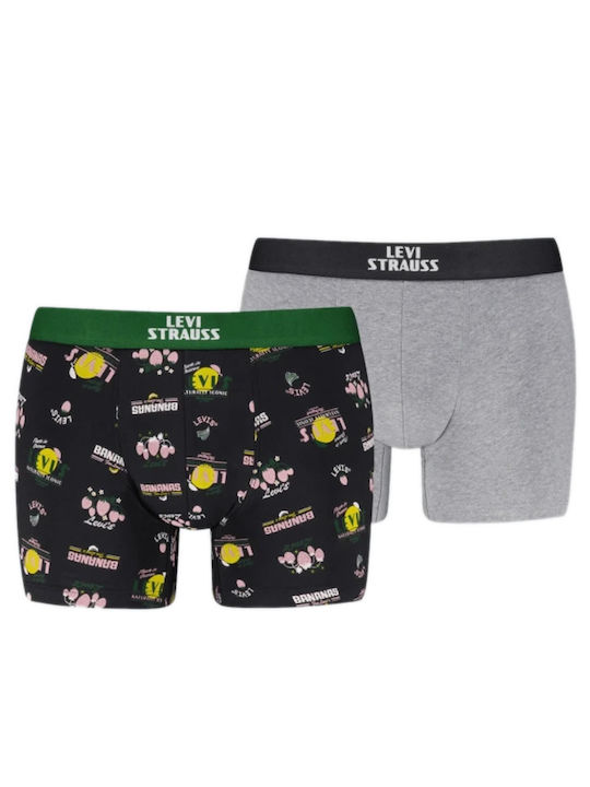 Levi's Мъжки боксерки Black/grey/green 2Pack