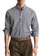 Long Sleeve Shirt in Regular Fit Striped Classic Blue