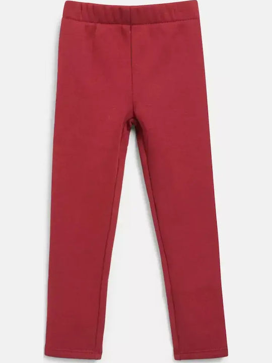 Kinderleggings Lang Dunkelrotes Rot