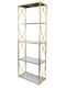 Bibliotecă Auriu Gold 61x28x177εκ.