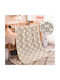 Marwa Samt Kinderdecke Beige 140x110cm