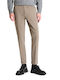 Bryan Men's Elastic Slim Fit Beige Trousers