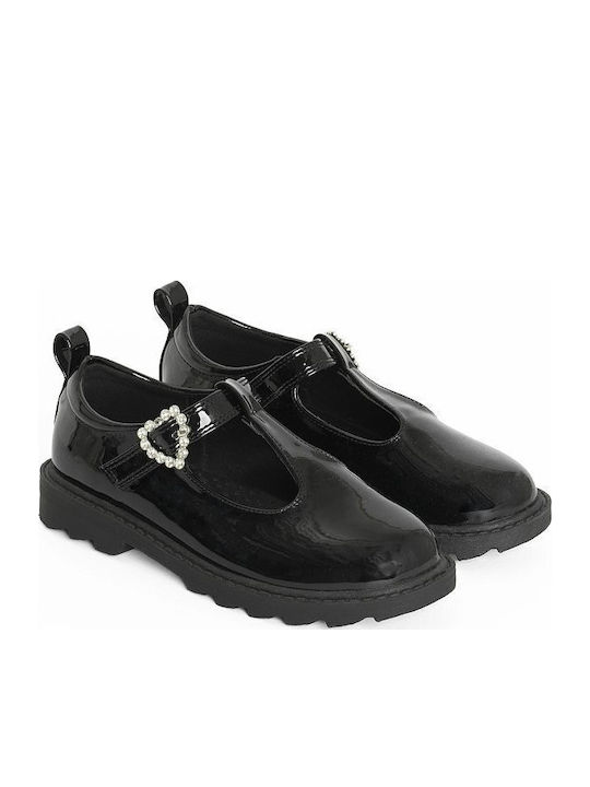 Kids Pumps & Ballerinas With Hoop & Loop Closure Black