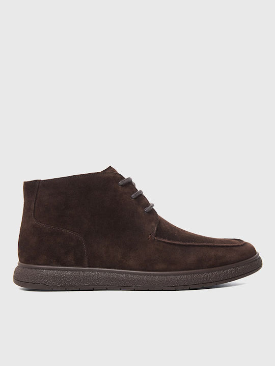 Funky Buddha Suede Ανδρικά Μποτάκια Καφέ