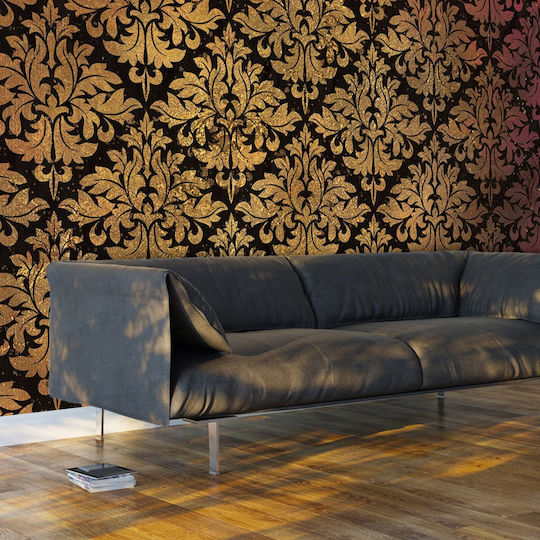 Fototapete Wand Golden Barock Stoff 500x280cm