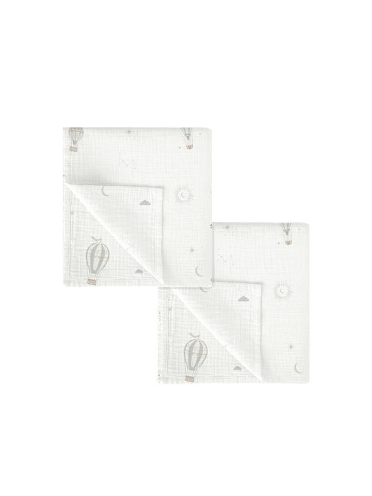 Bimbidreams Muslin Swaddle Blankets Blue 60x60c...