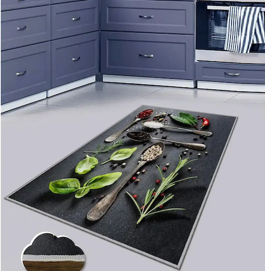 Covoraș de Bucătărie Coridor cu Suport Antiderapant Multicolor 80x200εκ.