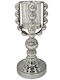 Marhome Kerzenhalter Glas in Silber Farbe 14x14x32cm
