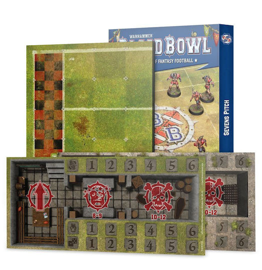 Blood Bowl Sevens Spielfeld Doppeltes Spielfeld Dugouts 2026