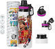 Koupakoupa Lamine Yamal Kids Water Bottle Made of Aluminium with Screw-On Cap Non Spill Multicolour 850ml