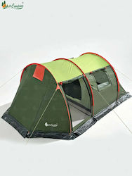 Cort Camping Tunel Verde 4 Anotimpuri pentru 3 Persoane 370x220x150cm Cort Camping Tunel Verde 4 Anotimpuri pentru 3 Persoane 370x220x150cm