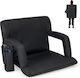 Costway Strandstuhl Schwarz 44.5x50.8x62.2cm